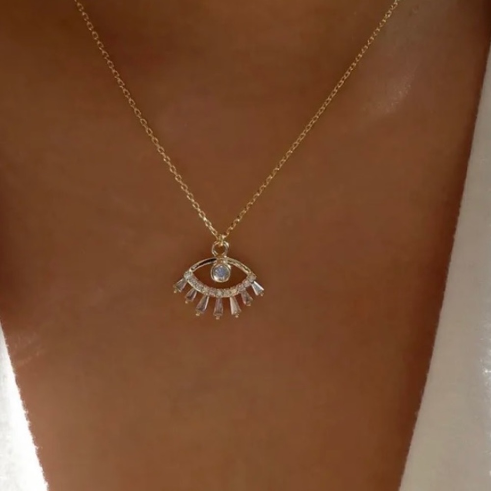 NEW! Gold Evil Eye Necklace